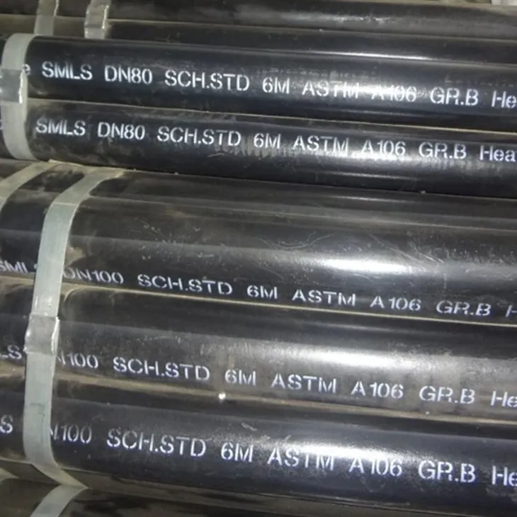 AISI B36.10 ASTM A106 B Óaðfinnanleg rör úr svörtu stáli