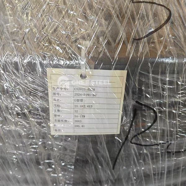 ASME SA179 Carbon Steel U Bend Tube fyrir ketils hitaskipti eimsvala rör